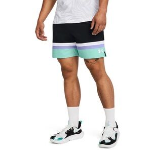 Under Armour Men's Black, Purple, and Mint Athletic Shorts